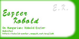eszter kobold business card